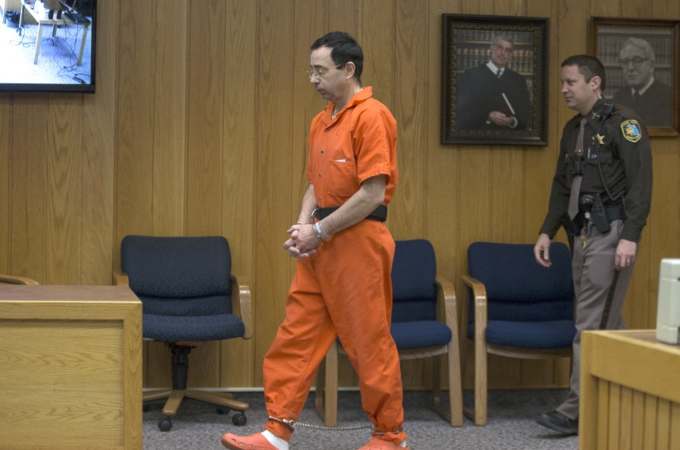Larry Nassar en juicio