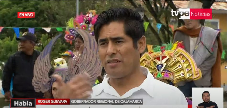 Gobernador regional de Cajamarca, Roger Guevara 