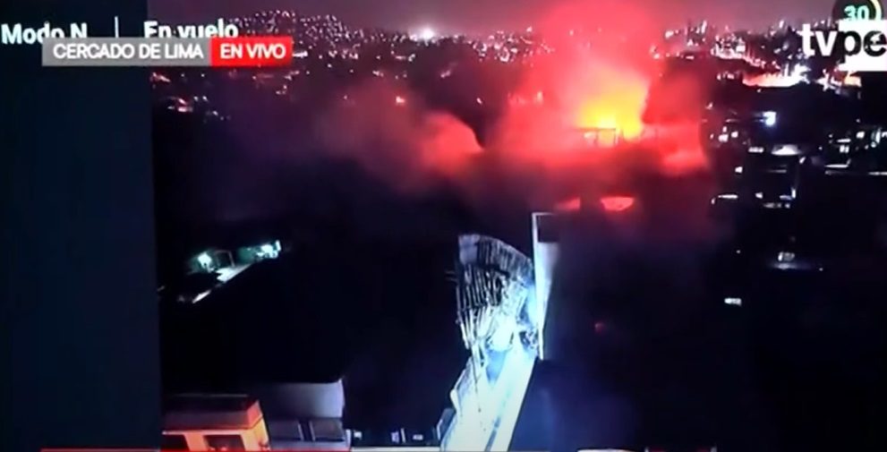 incendio barrios altos cercado de Lima 