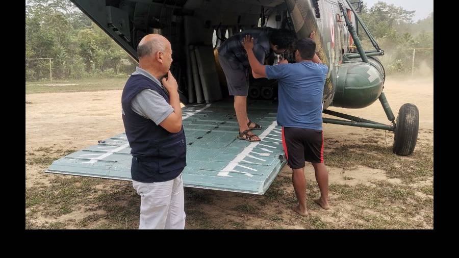 Éxito en evacuación de bebé de siete meses por helicóptero militar en Madre de Dios