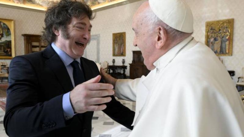 Javier Milei y Papa Francisco