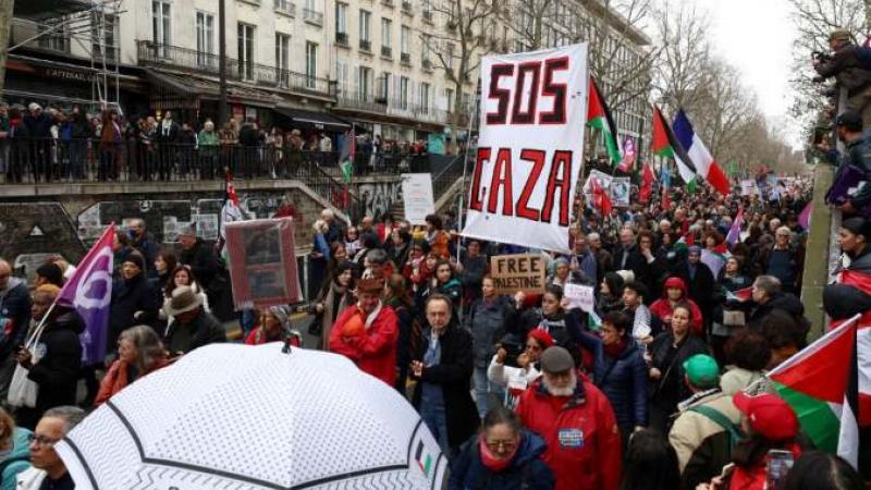 Protesta en Paris por guerra en Gaza  