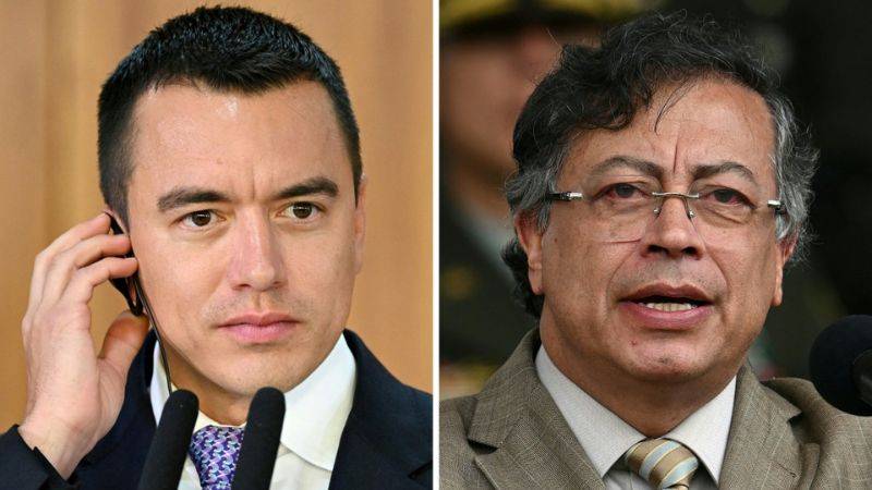 Daniel Noboa y Gustavo Petro
