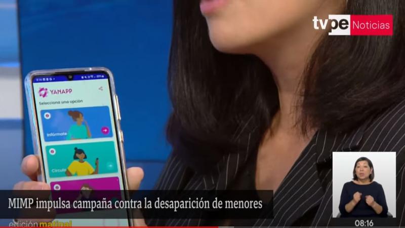 Ministerio de la Mujer pide descargar aplicación ‘Yanapp’ para desaparición de mujeres