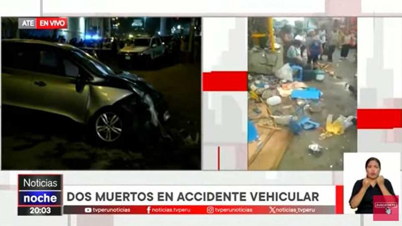 Ate accidente de tránsito