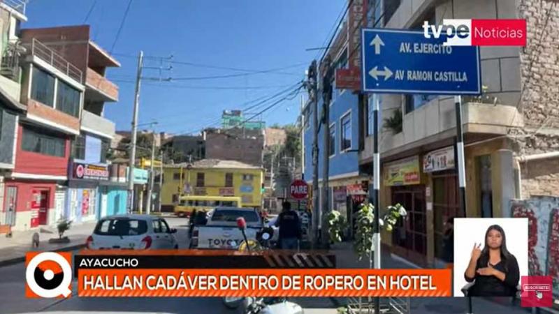 Ayacucho: hallan cadáver dentro de ropero en hotel 