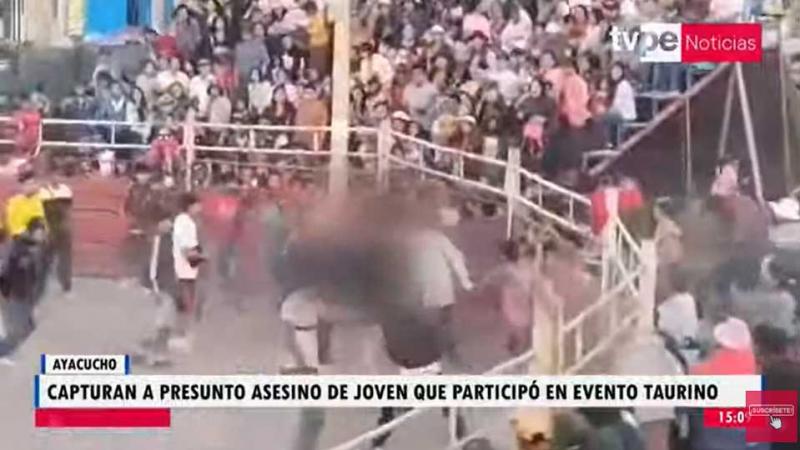 Ayacucho presunto asesino joven en evento taurino