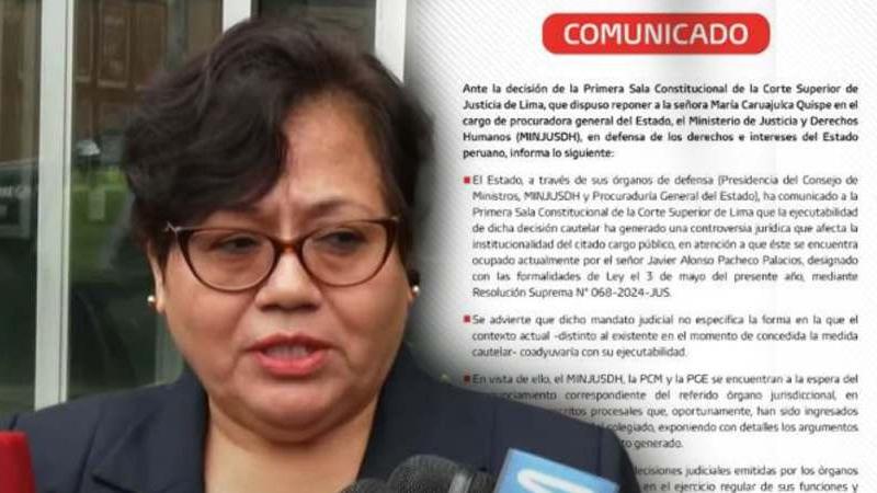 Maria Caruajulca fue impedida de ingresar al local dela Procuraduría General dl estado