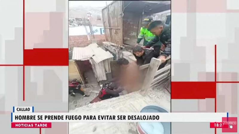 Callao hombre fuego desalojado