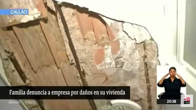 Callao: familia denuncia que empresa ha ocasionado diversas rajaduras y daños a su vivienda