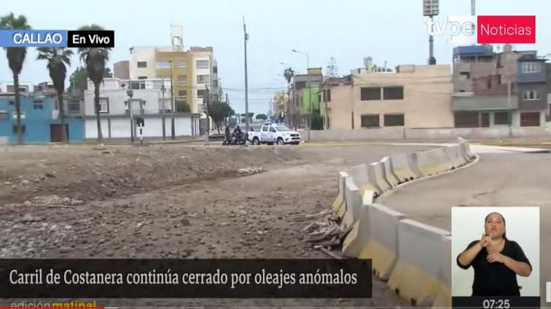 Callao oleaje anómalo Costanera restringida