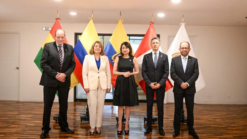 Cancilleres Países andinos Canciller Ana Cecilia Gervasi Medioambiente Comunidad Andina