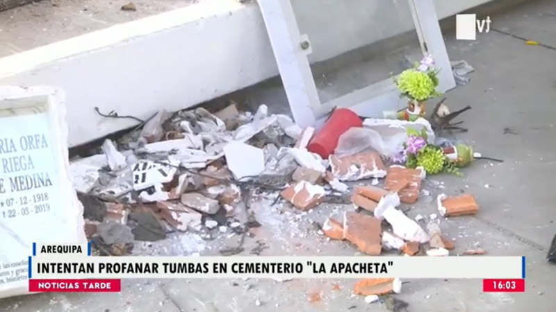 Arequipa: intentan profanar tumbas en cementerio “La Apacheta”