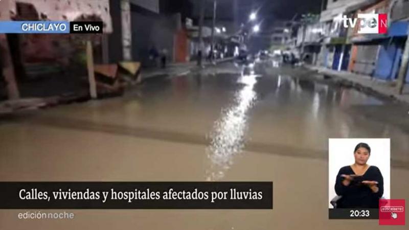 Chiclayo calles viviendas hospitales lluvias