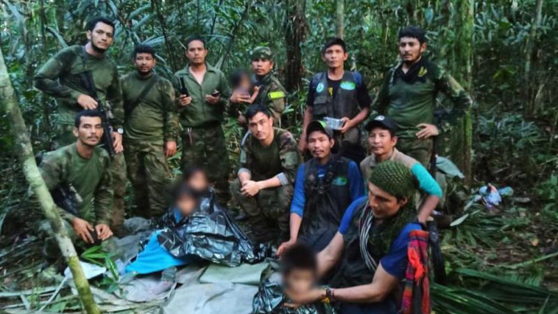 Colombia: rescatan con vida a cuatro niños perdidos en la selva hace 40 días tras accidente de avioneta