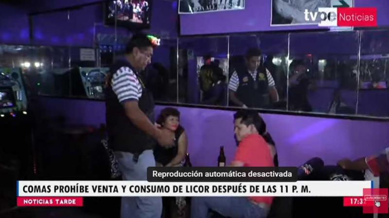 Comas venta y consumo bebidas alcohólicas