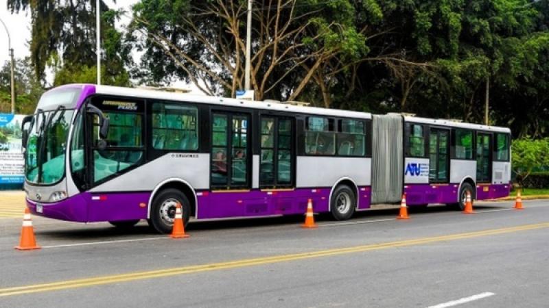 Corredor Morado bus articulado ATU