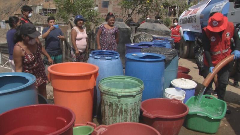 Corte de agua Sedapal Lima Corte masivo Colegio de Ingenieros del Perú camiones cisterna agua potable agua potable y saneamiento