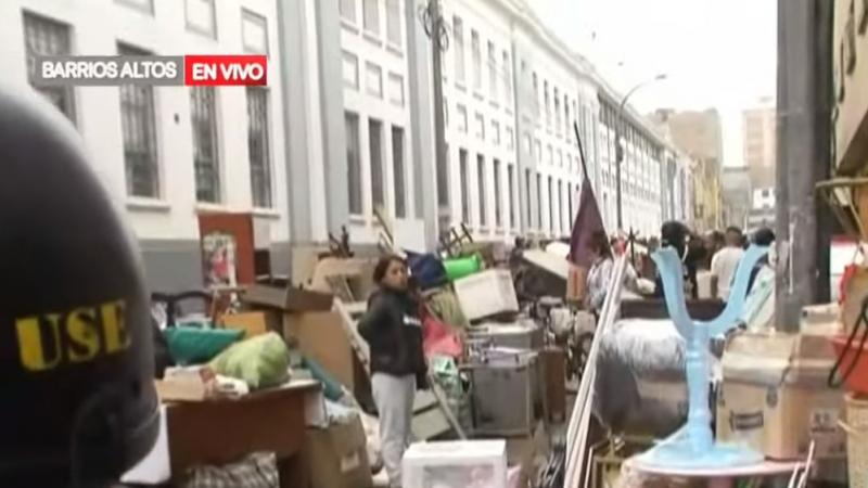 DESALOJO EN BARRIOS ALTOS