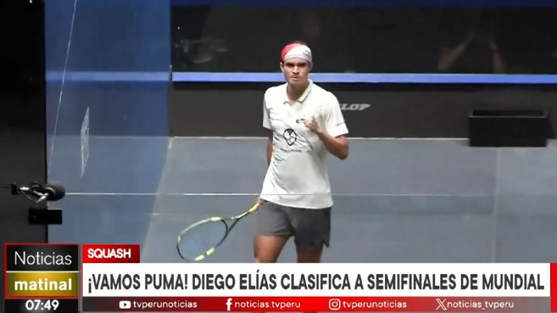 Diego Elías clasificó a las semifinales del Mundial de Squash en Egipto
