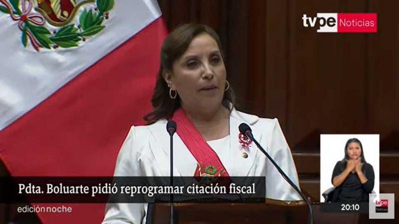Presidenta Boluarte pidió reprogramar citación fiscal por presunto plagio en libro