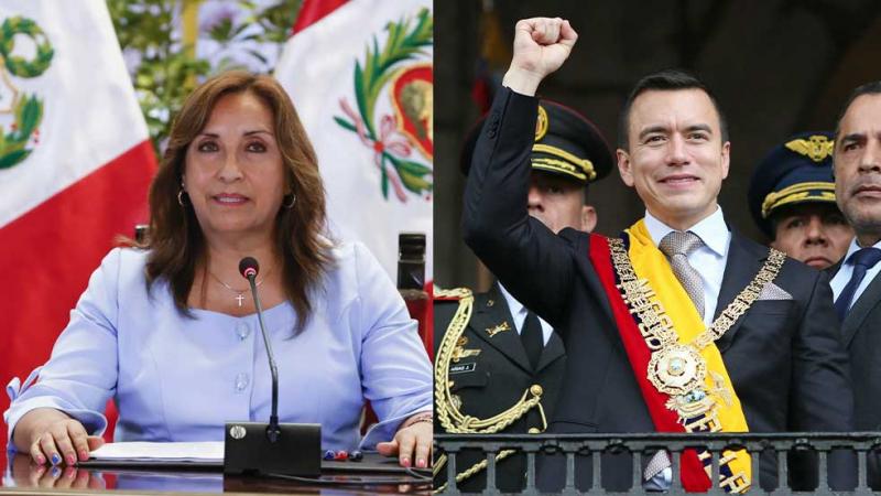 Presidenta Dina Boluarte  Daniel Noboa asunción de mando Ecuador