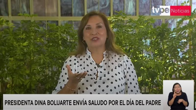 Dina Boluarte Día del Padre saludo figura paterna familia