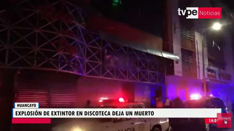 Huancayo explosión extintor discoteca