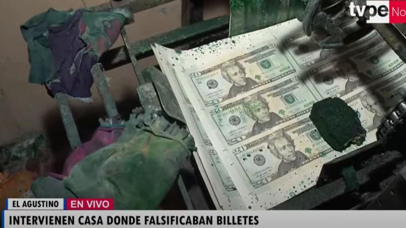 Dólares falsificados eran impresos en casa del Agustino