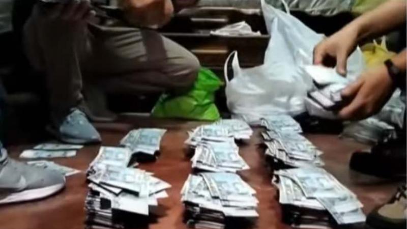 policía incauta dinero falsificado