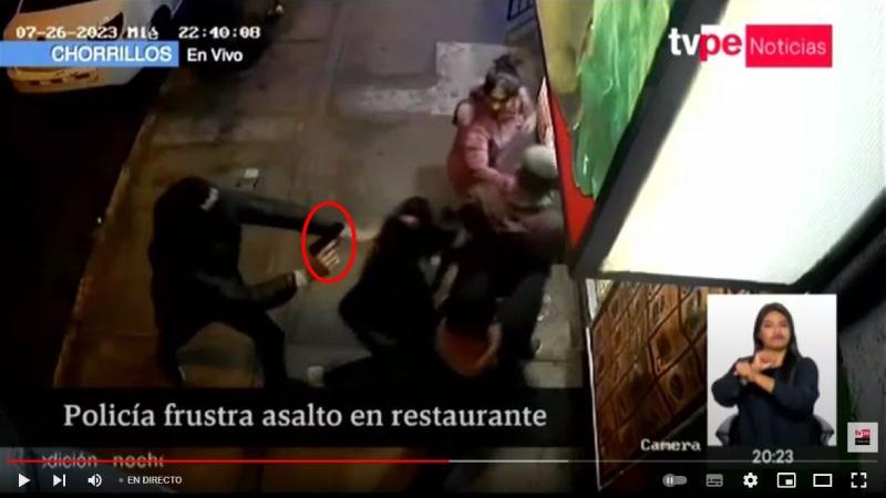 policías frustran robo Chorrillos sanguichería