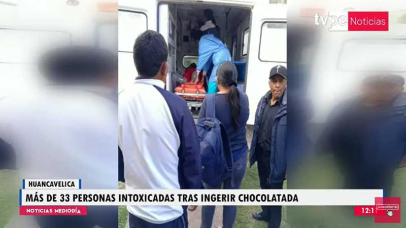 Huancavelica personas intoxicadas  chocolatada  colegio