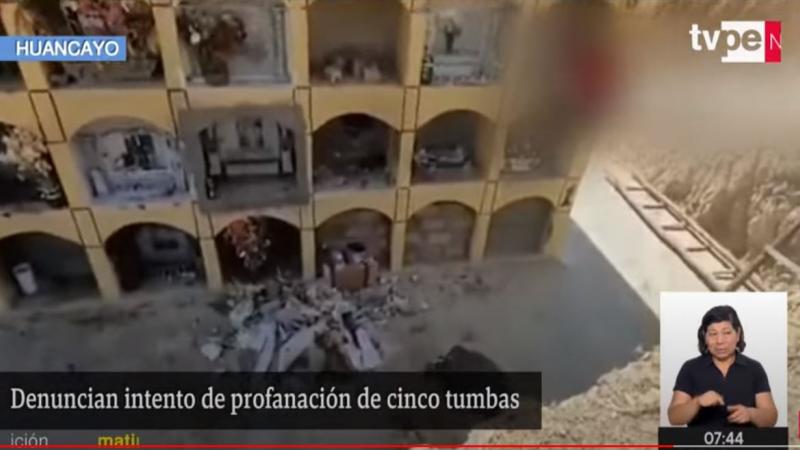 Huancayo Cementerio Chilca Profanación