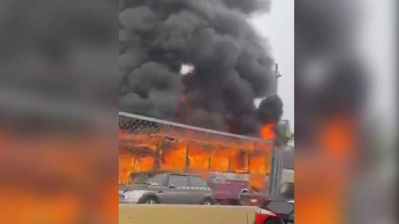 Callao incendio de bus de transporte público