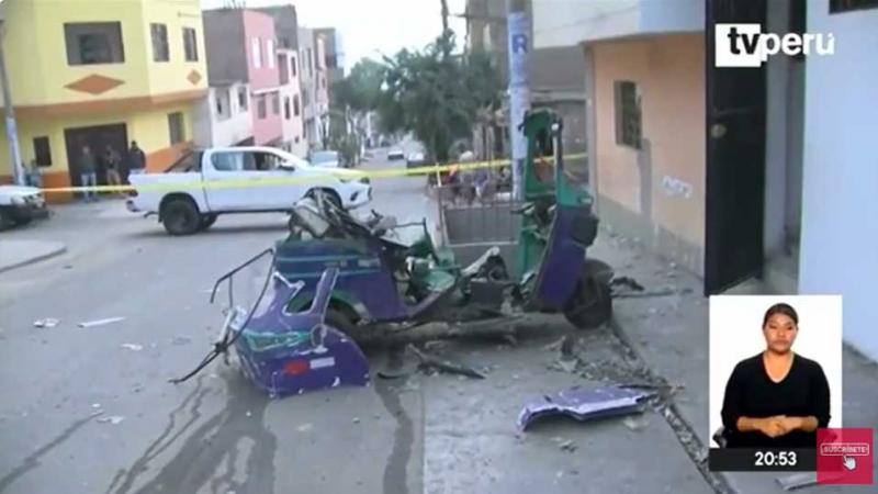Independencia detonan artefacto explosivo mototaxi