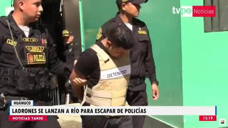 Huánuco: ladrones se lanzan al río para escapar de policías
