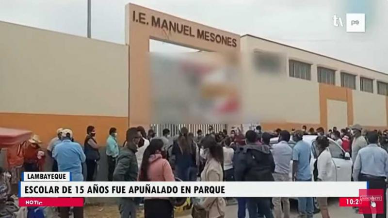 Lambayeque escolar apuñalado parque