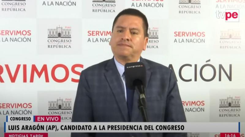 Luis Aragón Mesa Directiva Congreso de la República candidato 