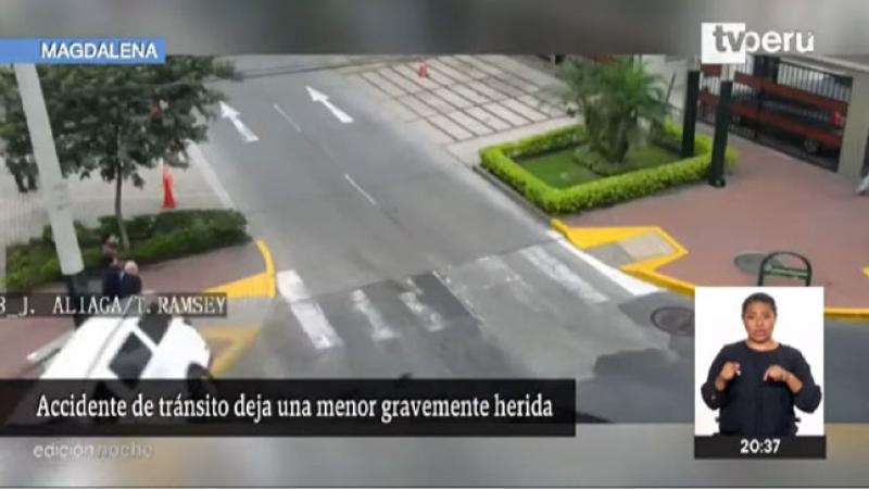 Magdalena: accidente de tránsito deja a menor gravemente herida