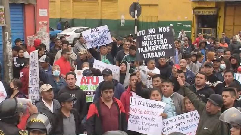 Metropolitano Estación Naranjal Independencia Protesta Transportistas Transporte público ATU buses alimentadores