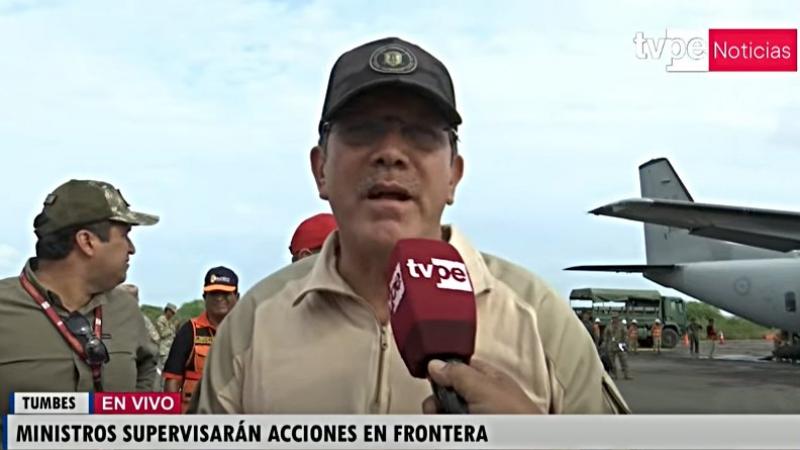 Ministro de Defensa , Ecuador zona de frontera