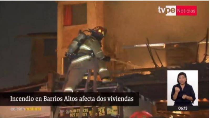 Ministerio de la Mujer incendio intento de feminicidio incendios Barrios Altos