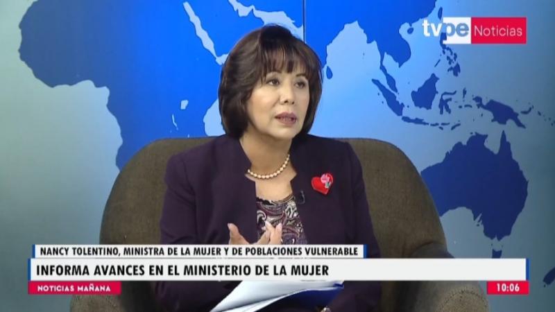 Ministra de la Mujer MIMP Nancy Tolentino