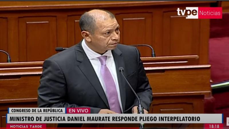 Daniel Maurate Minsitro de Justicia Interpelación Cuellos Blancos del Puerto