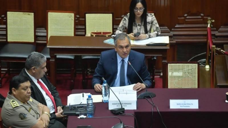 Ministro del Interior Vicente Romero Mininter Congreso Comisión de Presupuesto Año Fiscal 2024