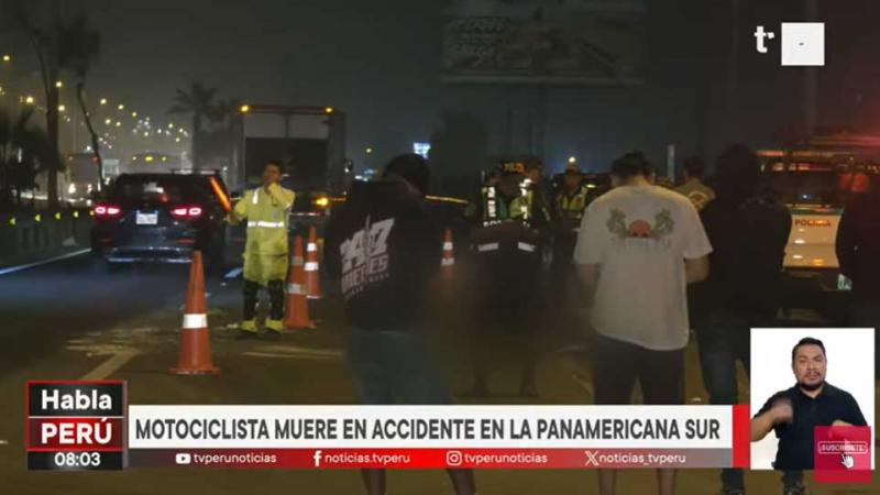 Villa El Salvador motociclista Panamericana Sur