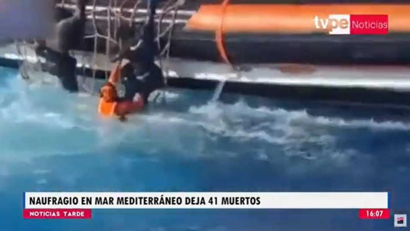 Naufragio en mar Mediterráneo deja 41 muertos