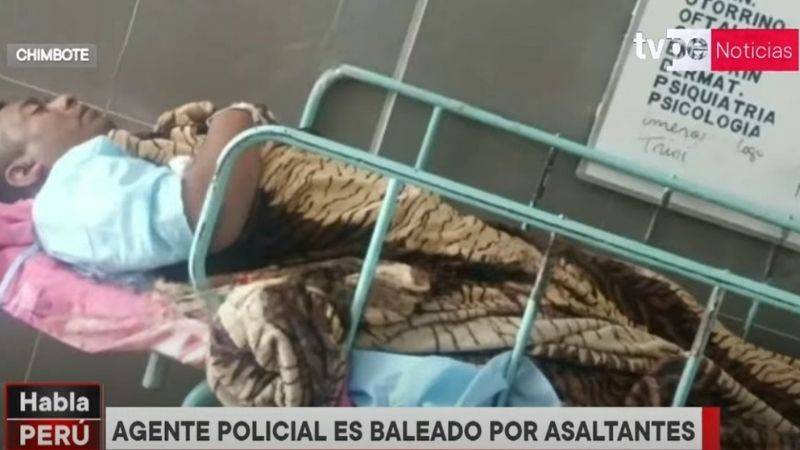 nuevo chimbote policía baleado