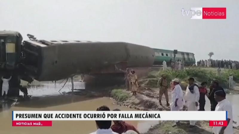 Pakistán tren accidente de tren muertos