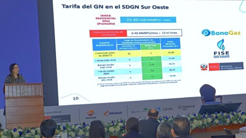 “Se beneficiará a la región Arequipa con la conexión de 15,924 hogares, construyéndose 258 km de redes", señaló la representante de Petro Perú.